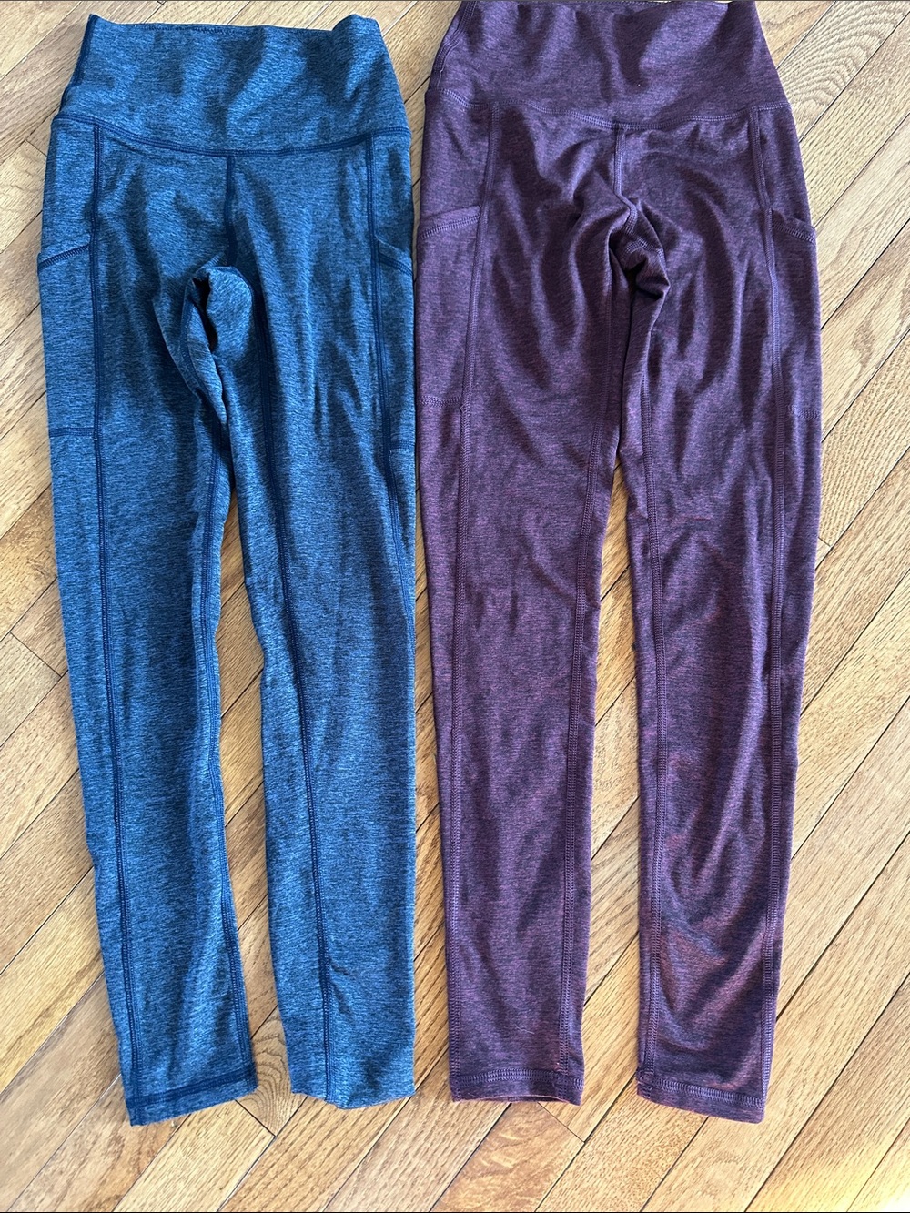 Aerie High-Waist navy and Burgandy Leggings with pockets size S